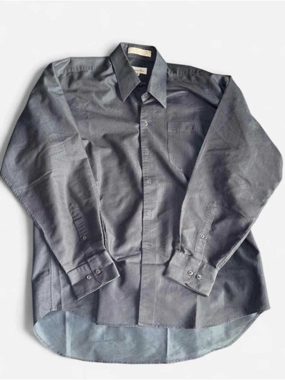 Dior Men's Dark Charcoal Gray Dress Shirt